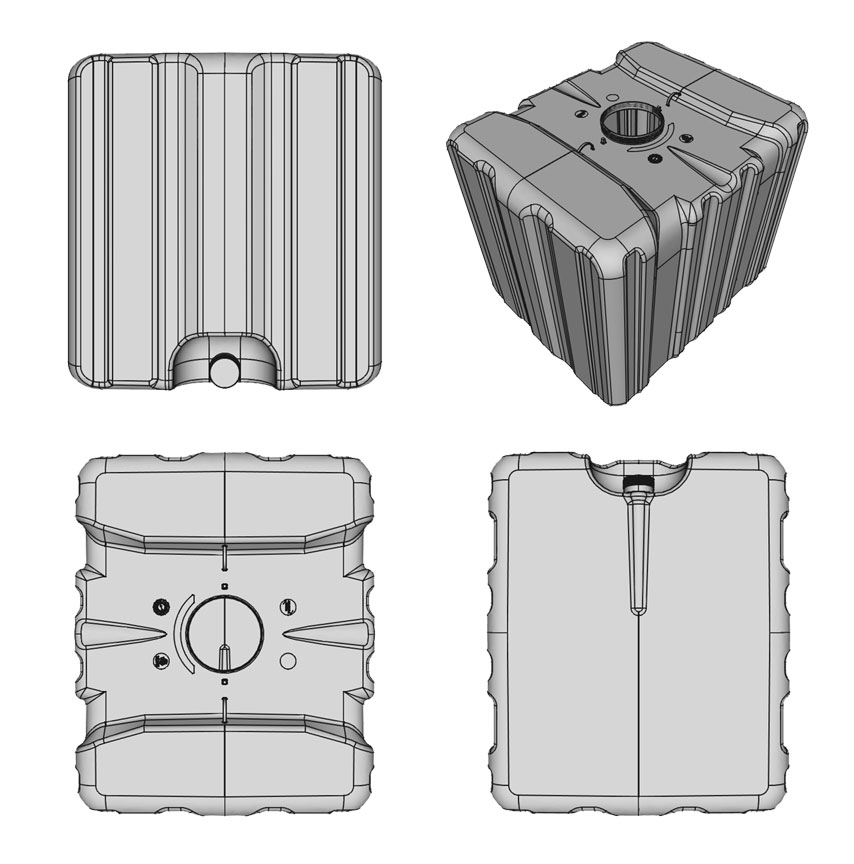 DCR -producent polskiego kontener IBC - rzuty DCR -producent polskiego kontener IBC - rzuty