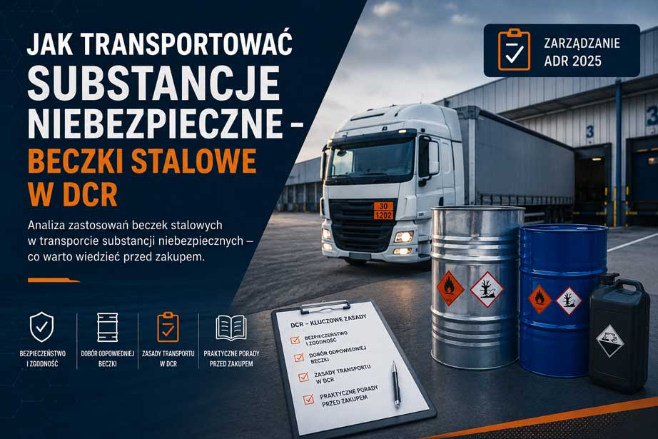 Jak transportować substancje niebezpieczne – beczki stalowe w DCR