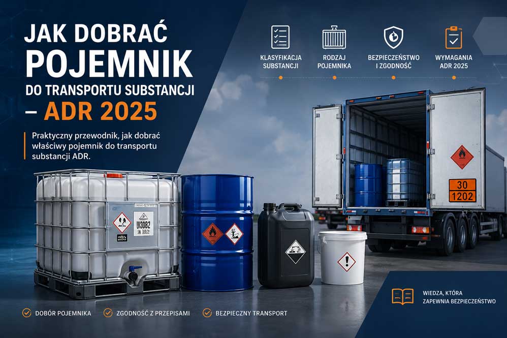 Jak dobrać pojemnik do transportu substancji – ADR 2025